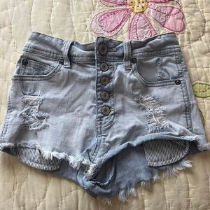 Kendall and kylie 5 button jean shorts